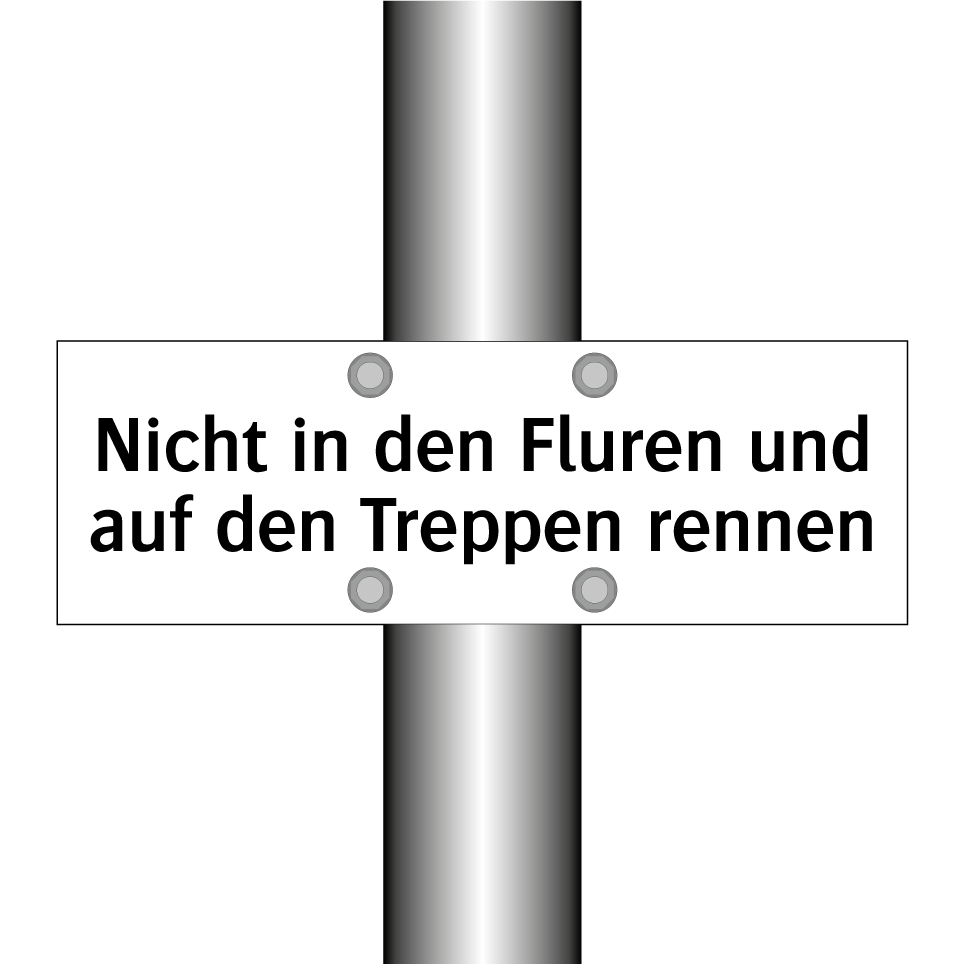 Nicht in den Fluren und auf den Treppen rennen