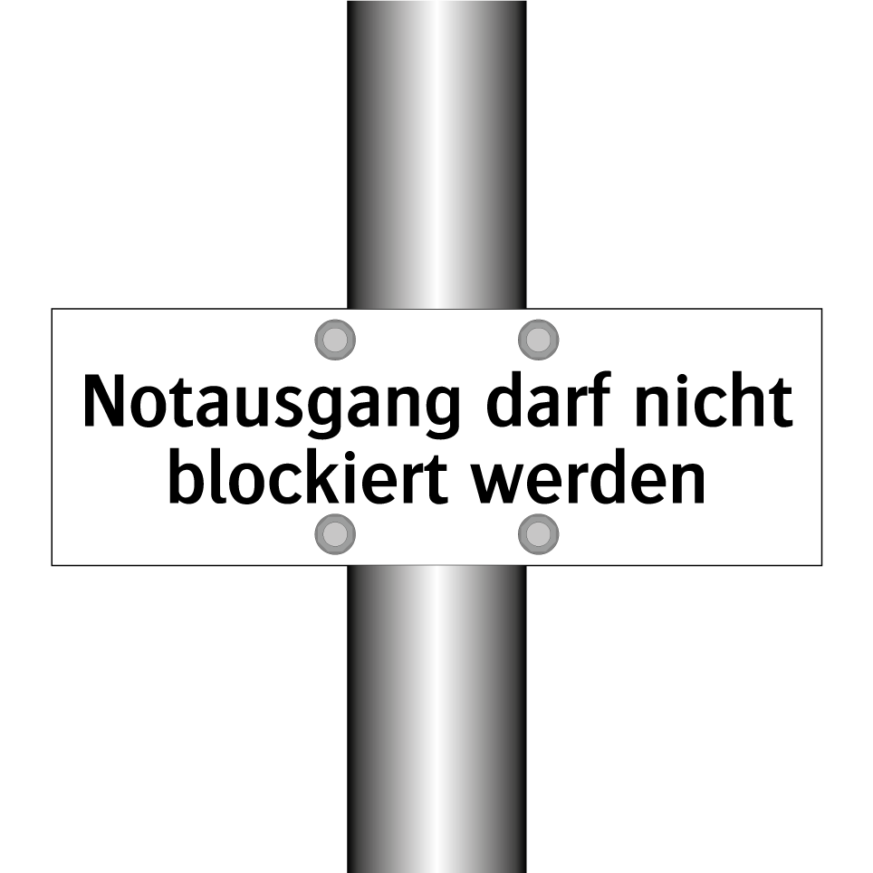 Notausgang darf nicht blockiert werden