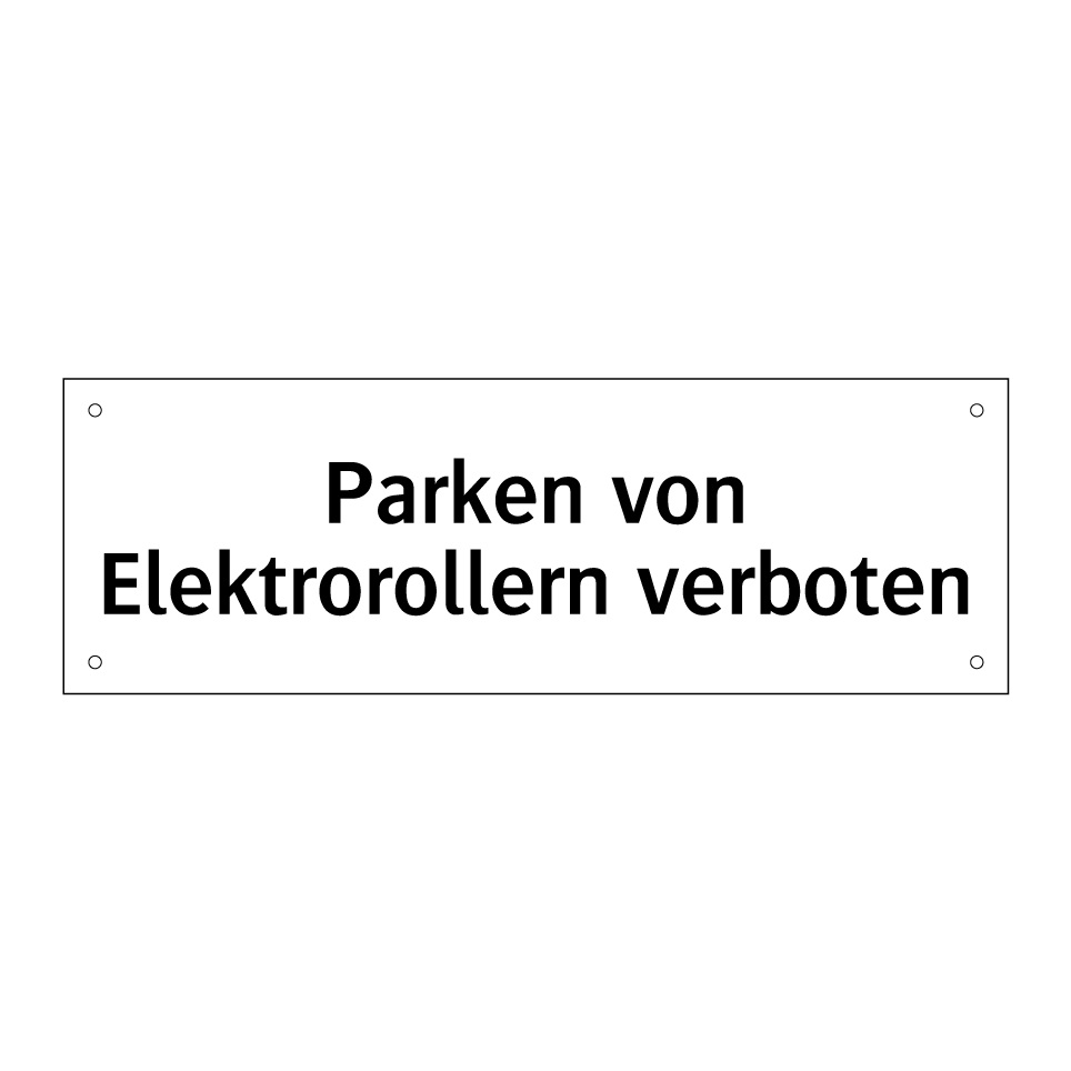 Parken von Elektrorollern verboten