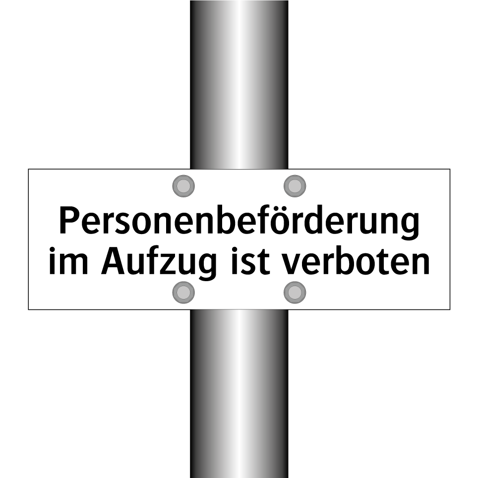 Personenbeförderung im Aufzug ist verboten