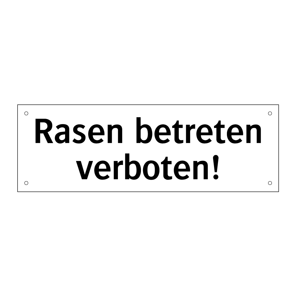 Rasen betreten verboten!