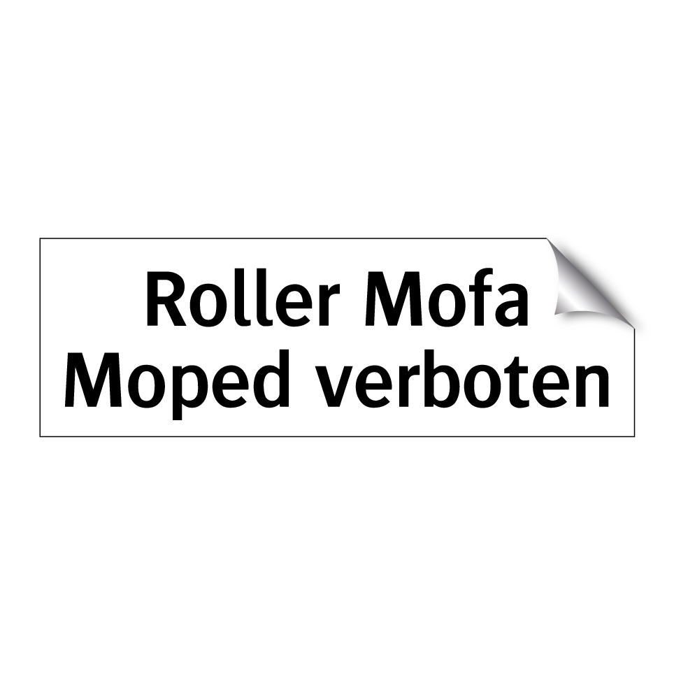 Roller Mofa Moped verboten