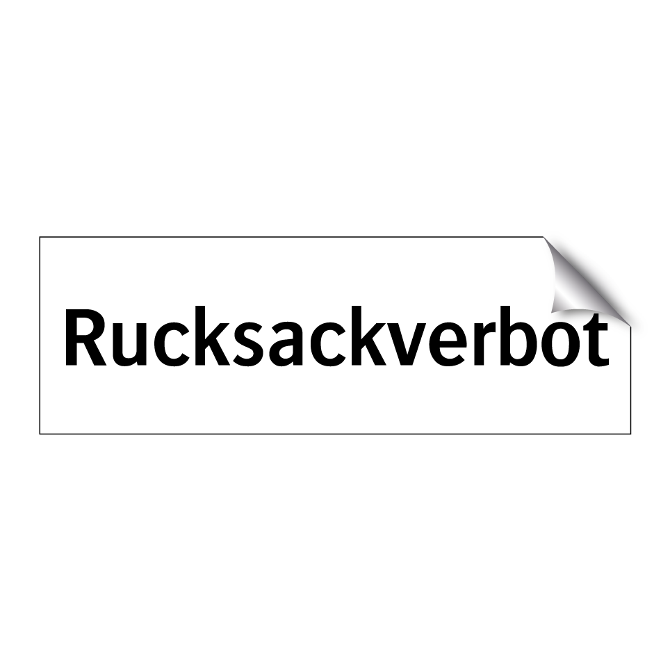 Rucksackverbot