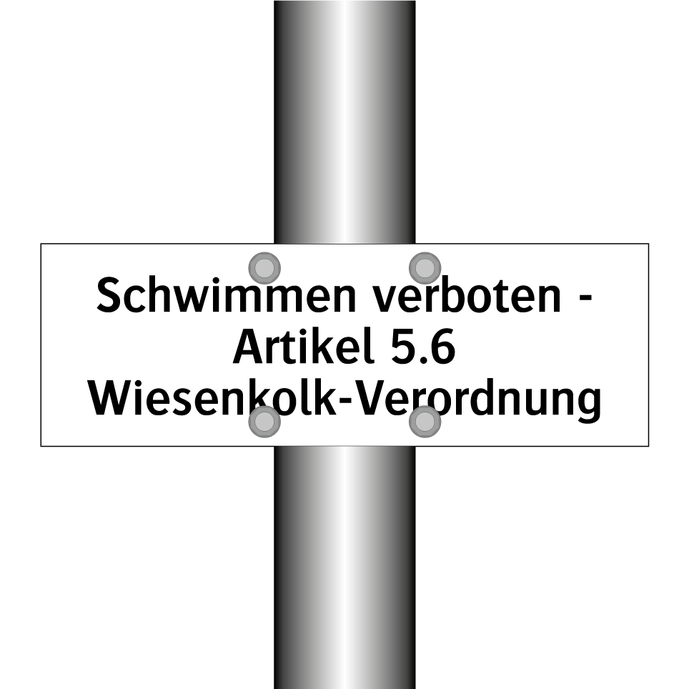 Schwimmen verboten - Artikel 5.6 Wiesenkolk-Verordnung