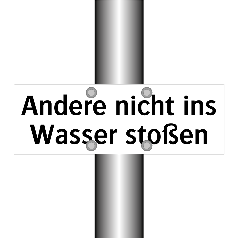 Andere nicht ins Wasser stoßen