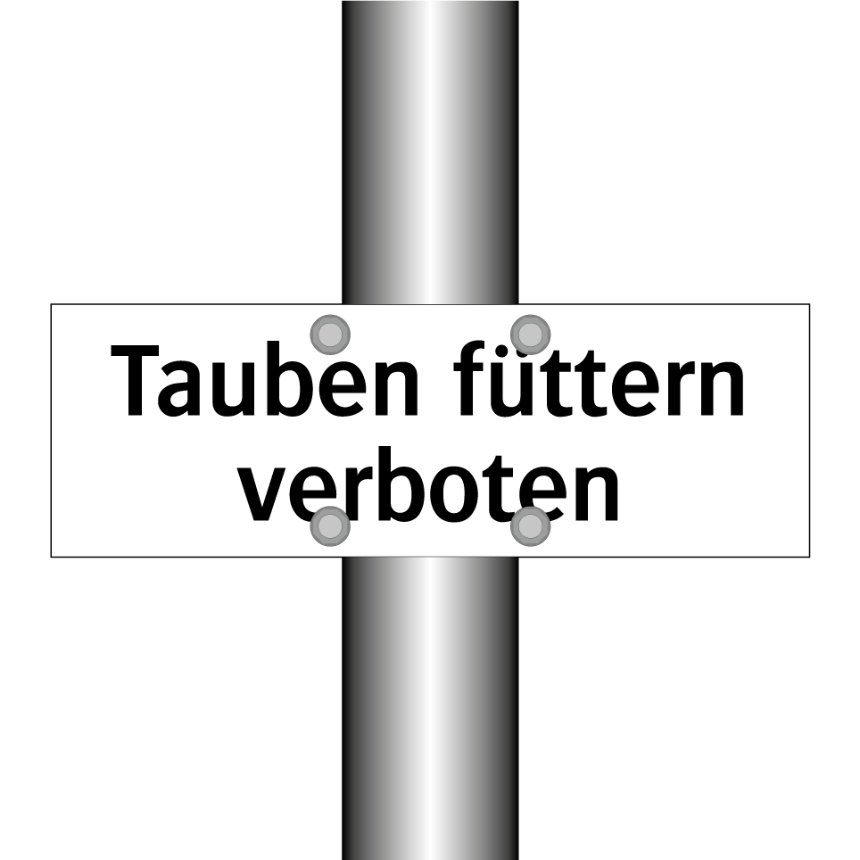 Tauben füttern verboten