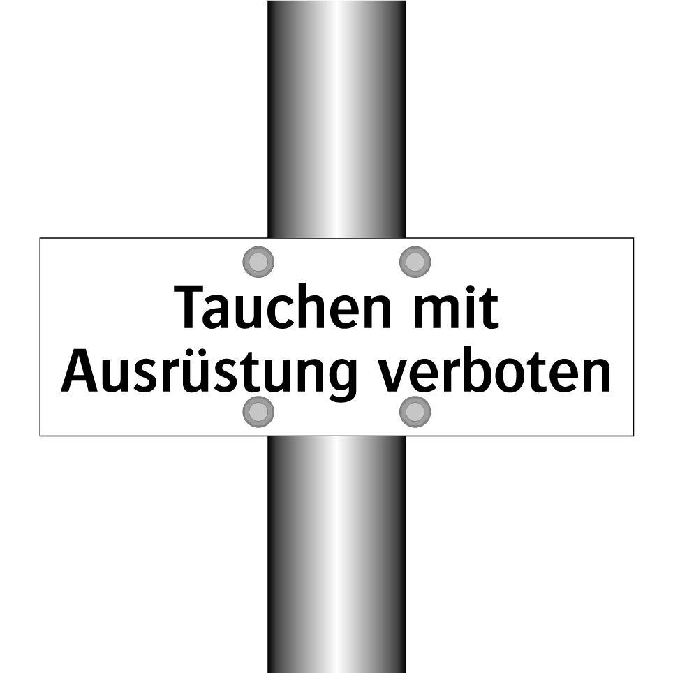 Tauchen mit Ausrüstung verboten