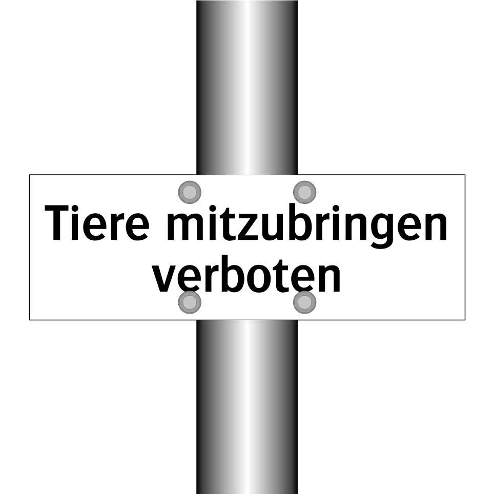 Tiere mitzubringen verboten