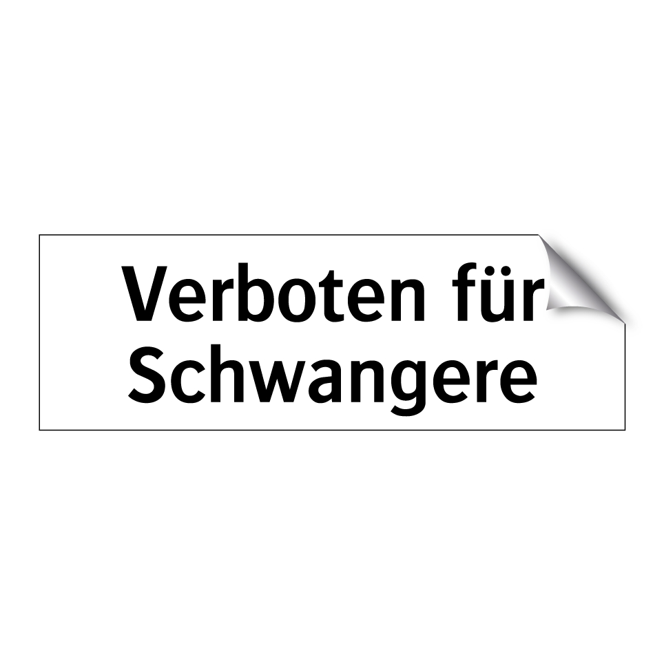 Verboten für Schwangere