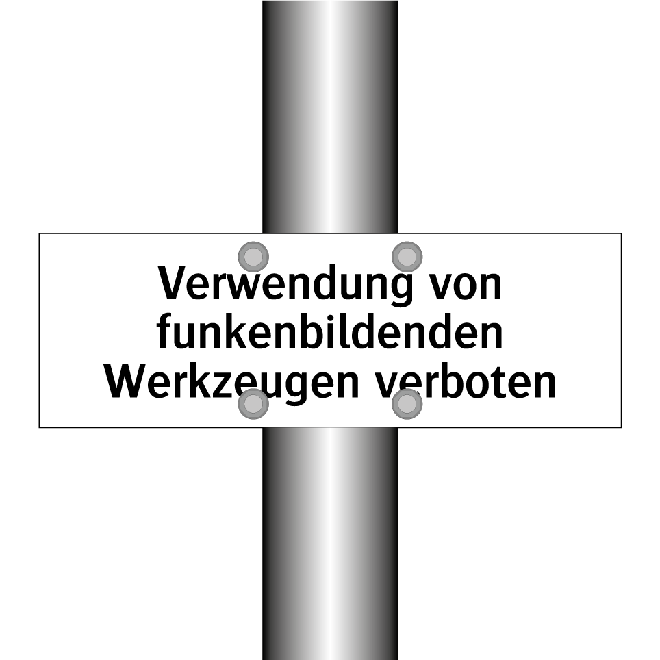 Verwendung von funkenbildenden Werkzeugen verboten