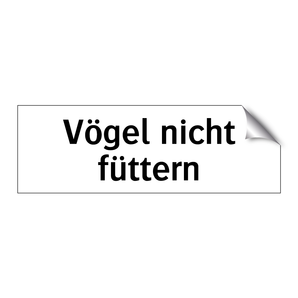 Vögel nicht füttern