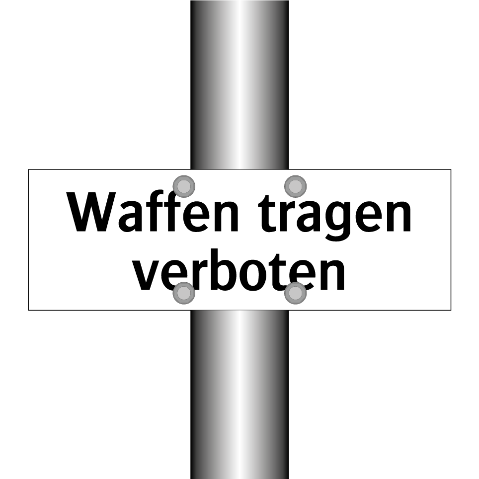 Waffen tragen verboten