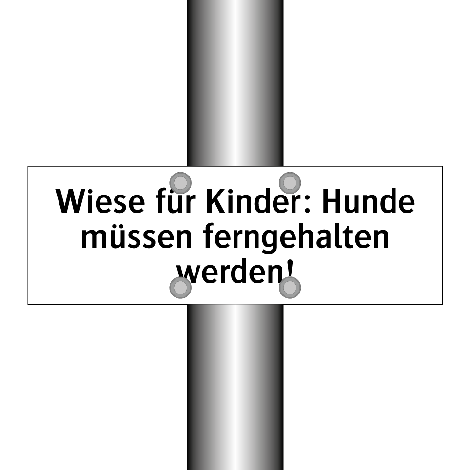 Wiese für Kinder: Hunde müssen ferngehalten werden!