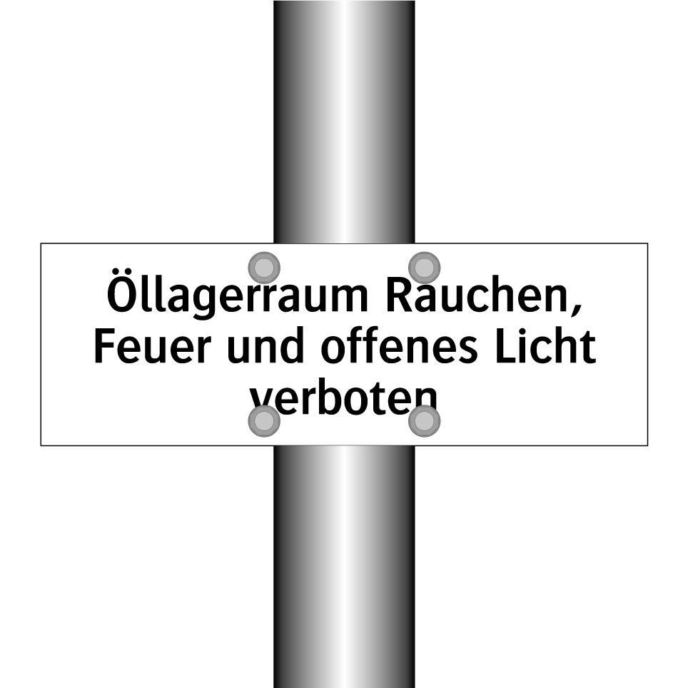 Öllagerraum Rauchen, Feuer und offenes Licht verboten