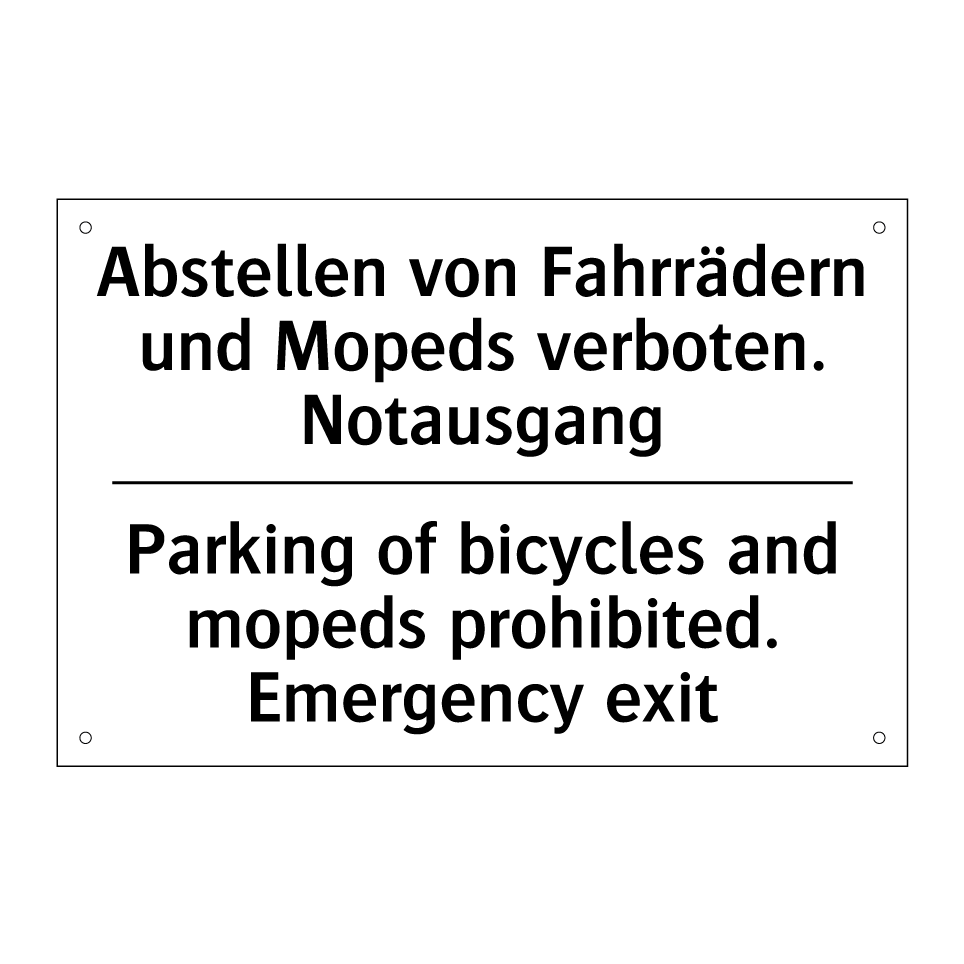 Abstellen von Fahrrädern und Mopeds /.../ - Parking of bicycles and mopeds /.../