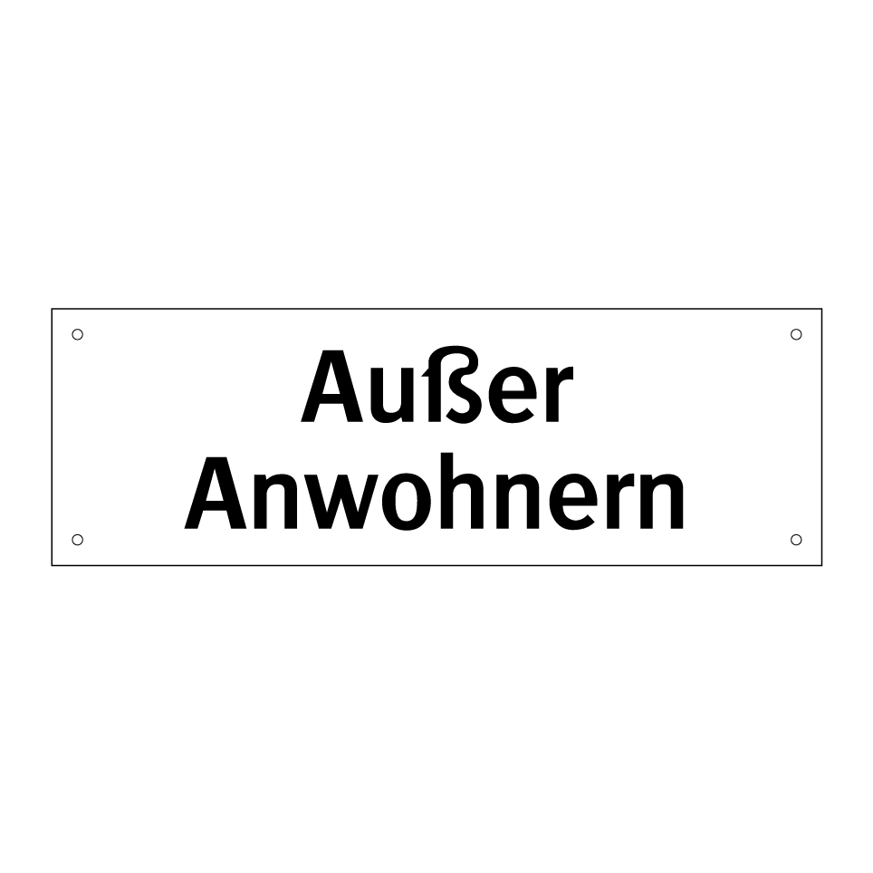 Außer Anwohnern