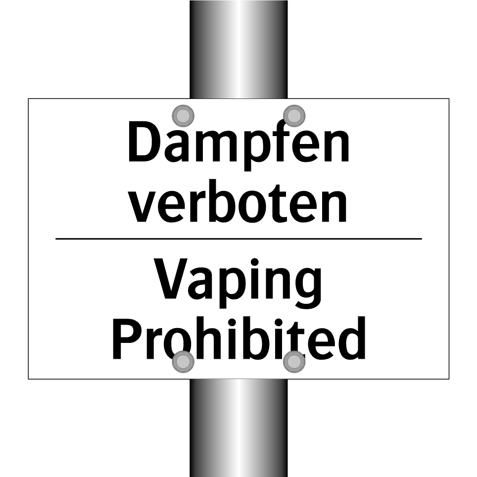 Dampfen verboten - Vaping Prohibited