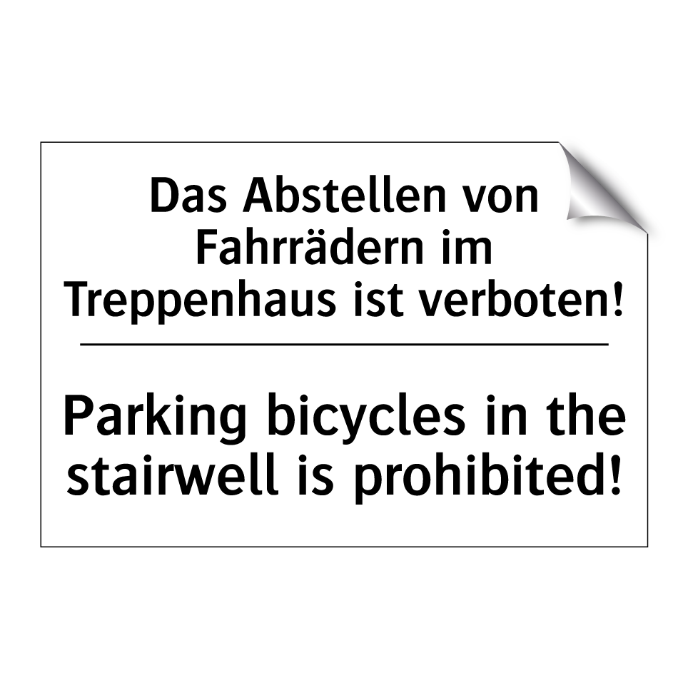 Das Abstellen von Fahrrädern im /.../ - Parking bicycles in the stairwell /.../