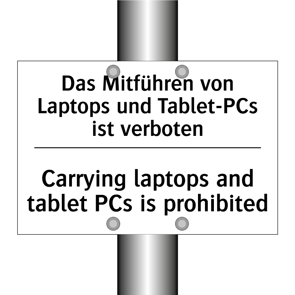 Das Mitführen von Laptops und /.../ - Carrying laptops and tablet PCs /.../