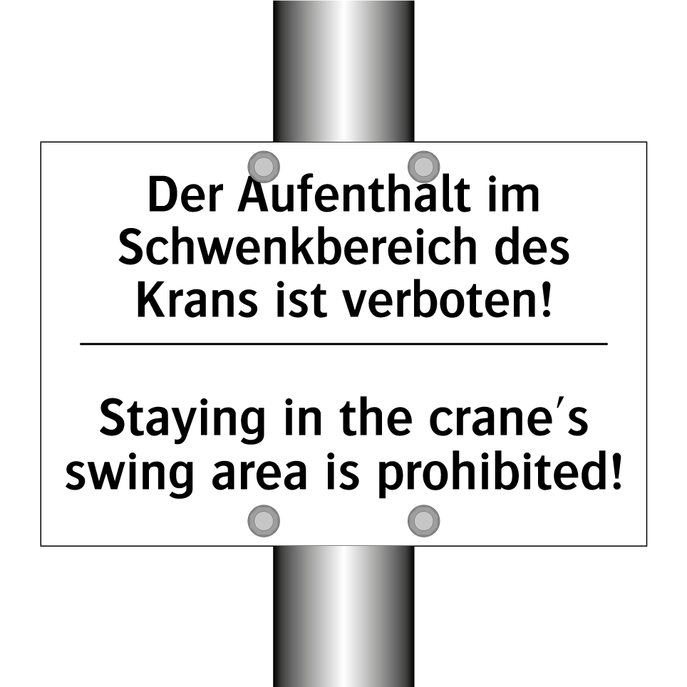 Der Aufenthalt im Schwenkbereich /.../ - Staying in the crane's swing area /.../