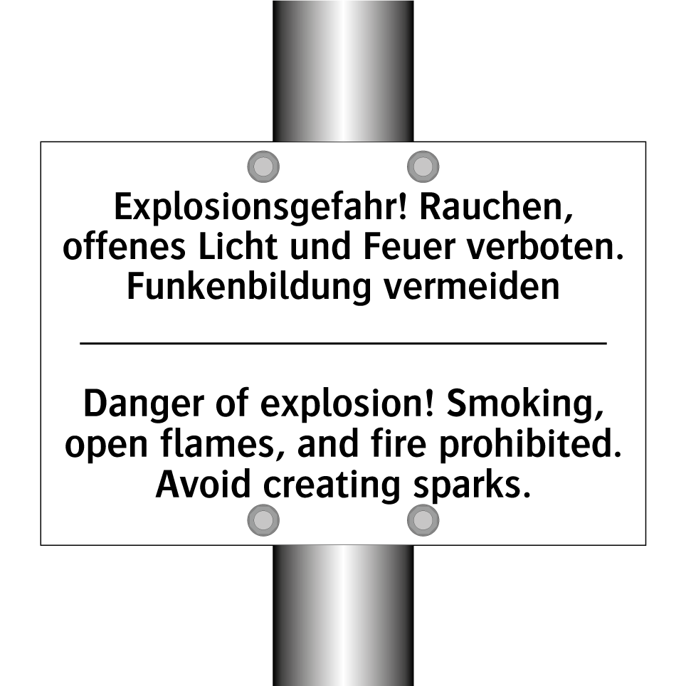 Explosionsgefahr! Rauchen, offenes /.../ - Danger of explosion! Smoking, /.../