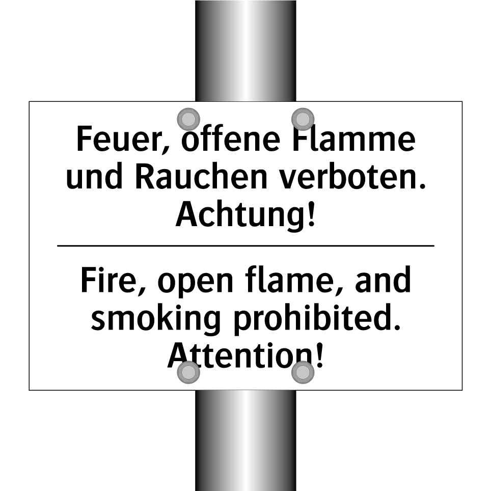 Feuer, offene Flamme und Rauchen /.../ - Fire, open flame, and smoking /.../