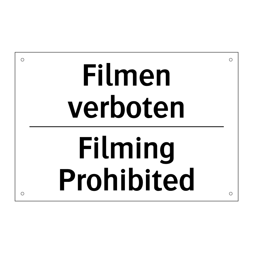 Filmen verboten - Filming Prohibited