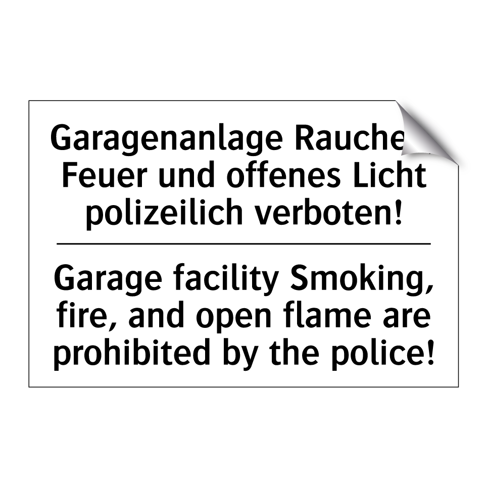 Garagenanlage Rauchen, Feuer und /.../ - Garage facility Smoking, fire, /.../