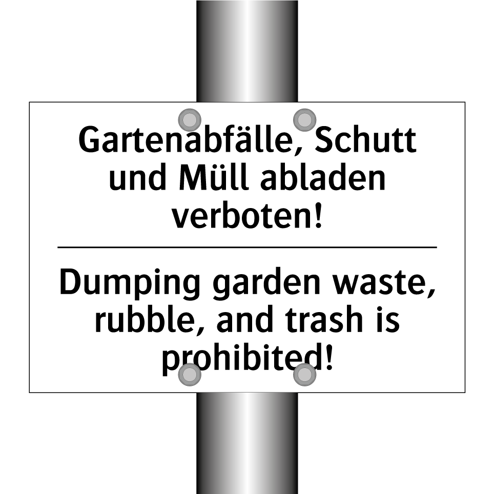 Gartenabfälle, Schutt und Müll /.../ - Dumping garden waste, rubble, /.../