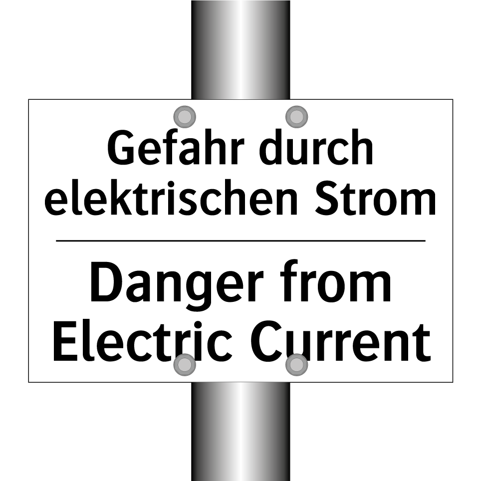 Gefahr durch elektrischen Strom/.../ - Danger from Electric Current