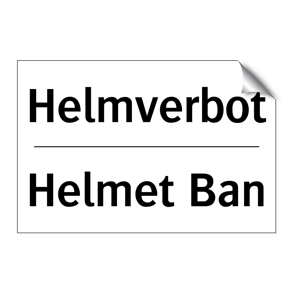 Helmverbot - Helmet Ban