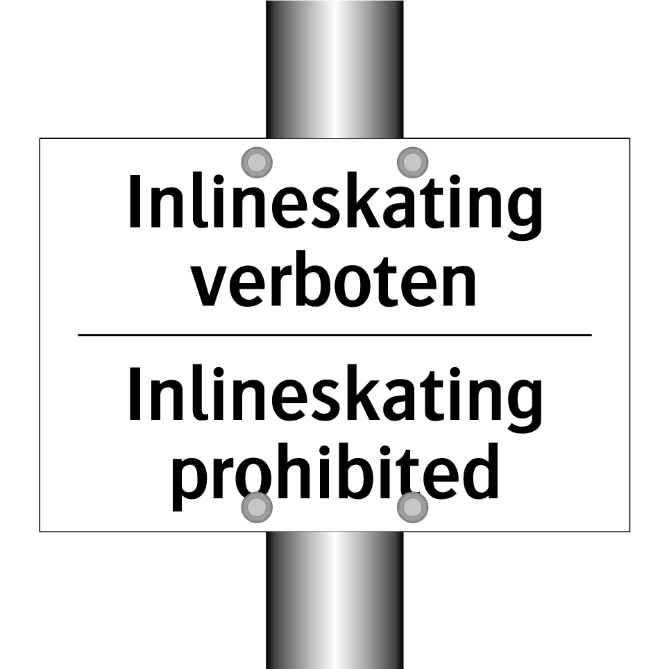 Inlineskating verboten - Inlineskating prohibited