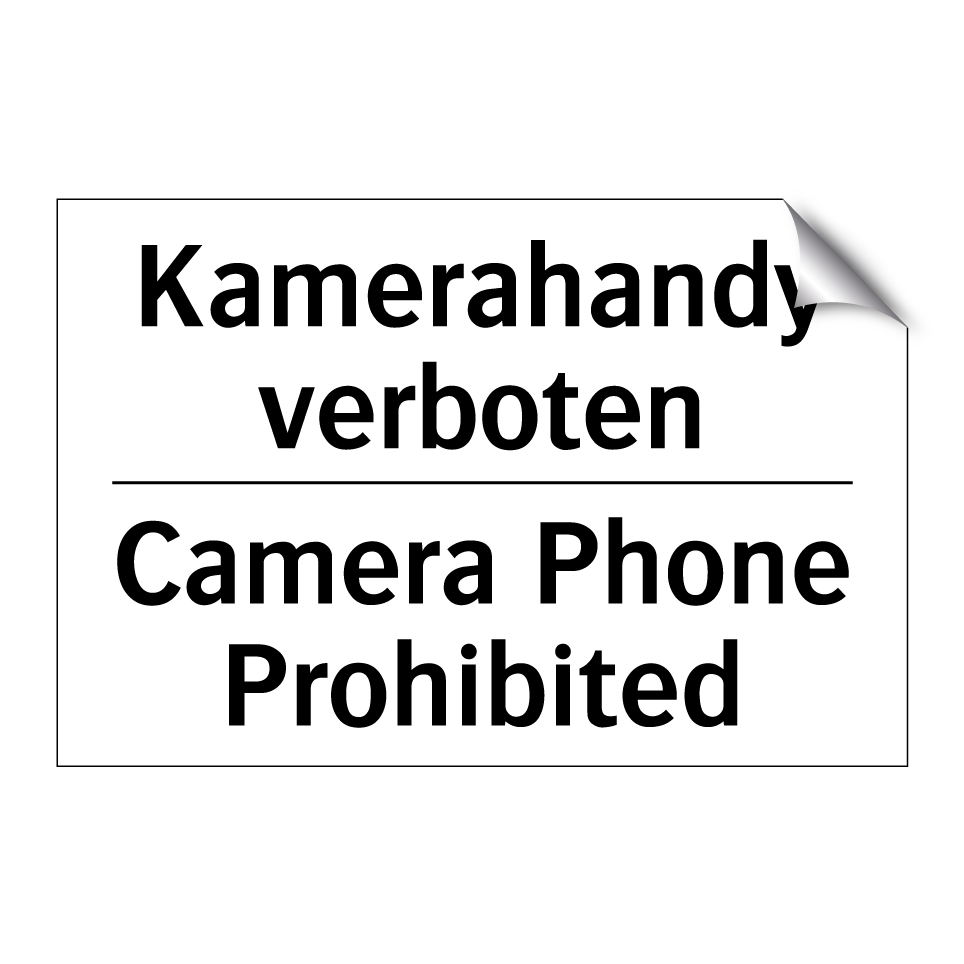 Kamerahandy verboten - Camera Phone Prohibited