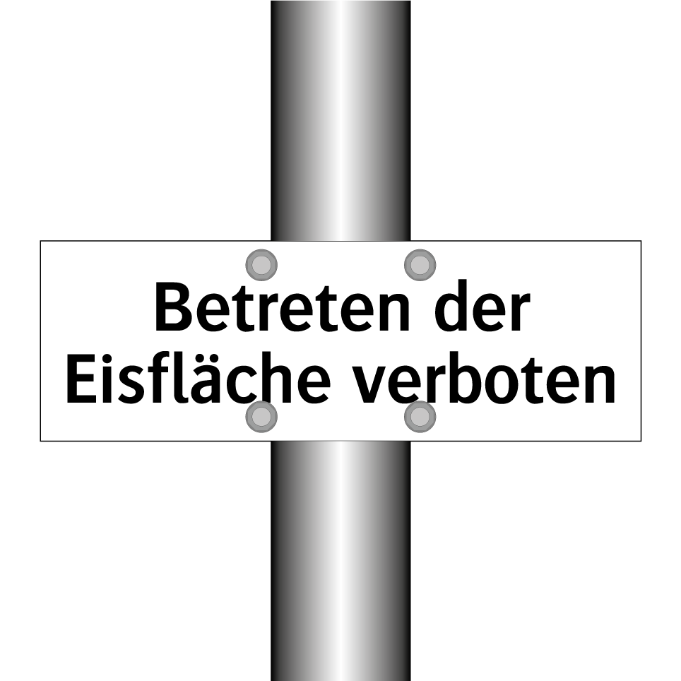 Betreten der Eisfläche verboten