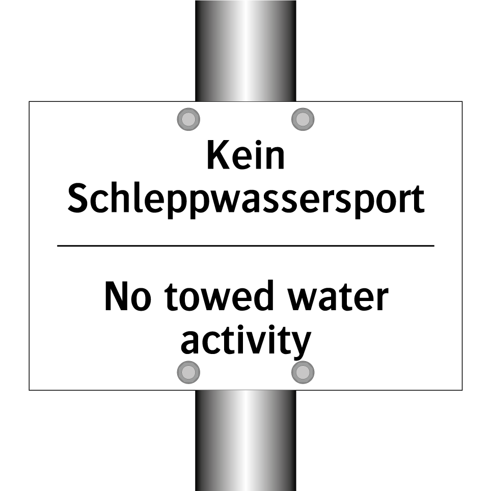 Kein Schleppwassersport - No towed water activity