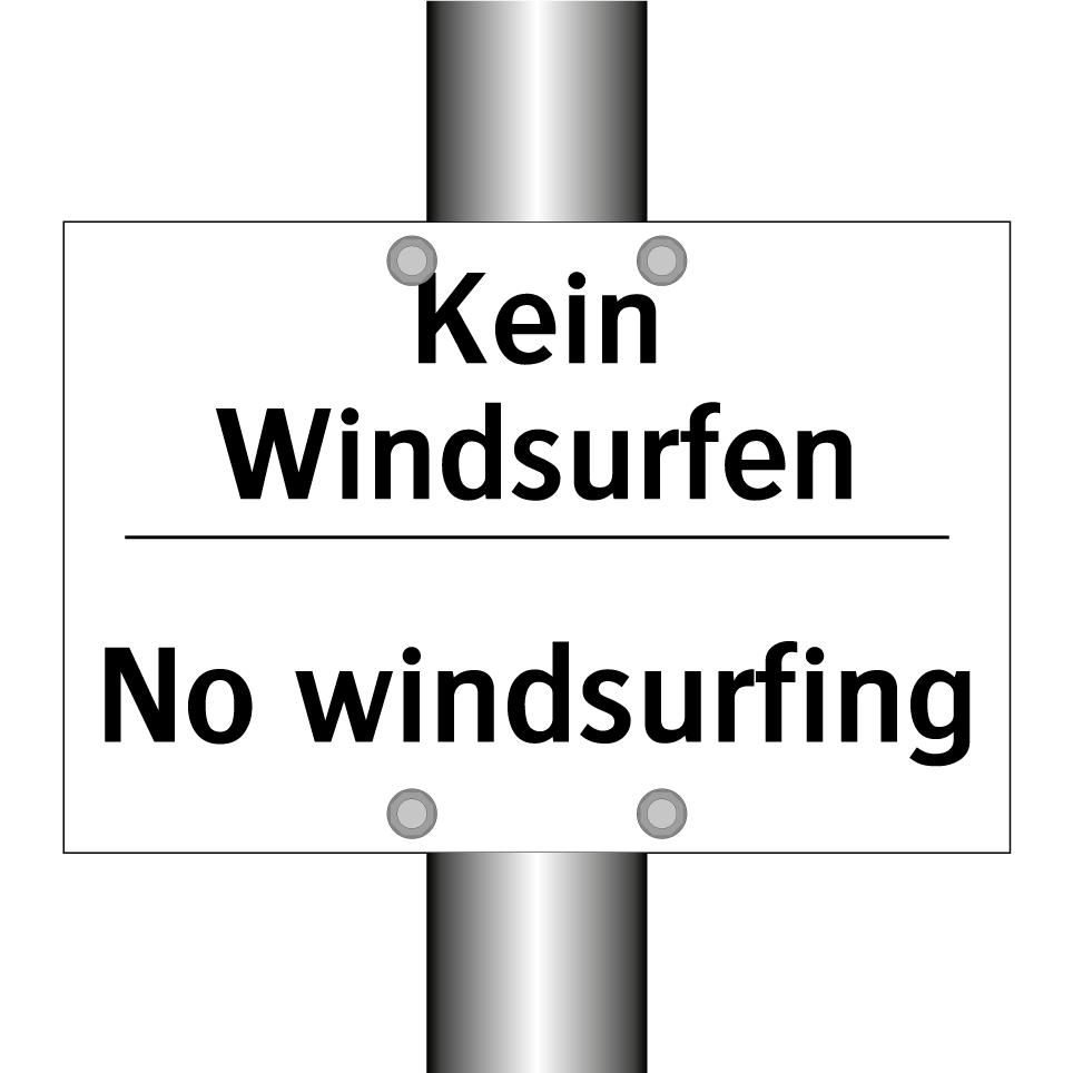 Kein Windsurfen - No windsurfing