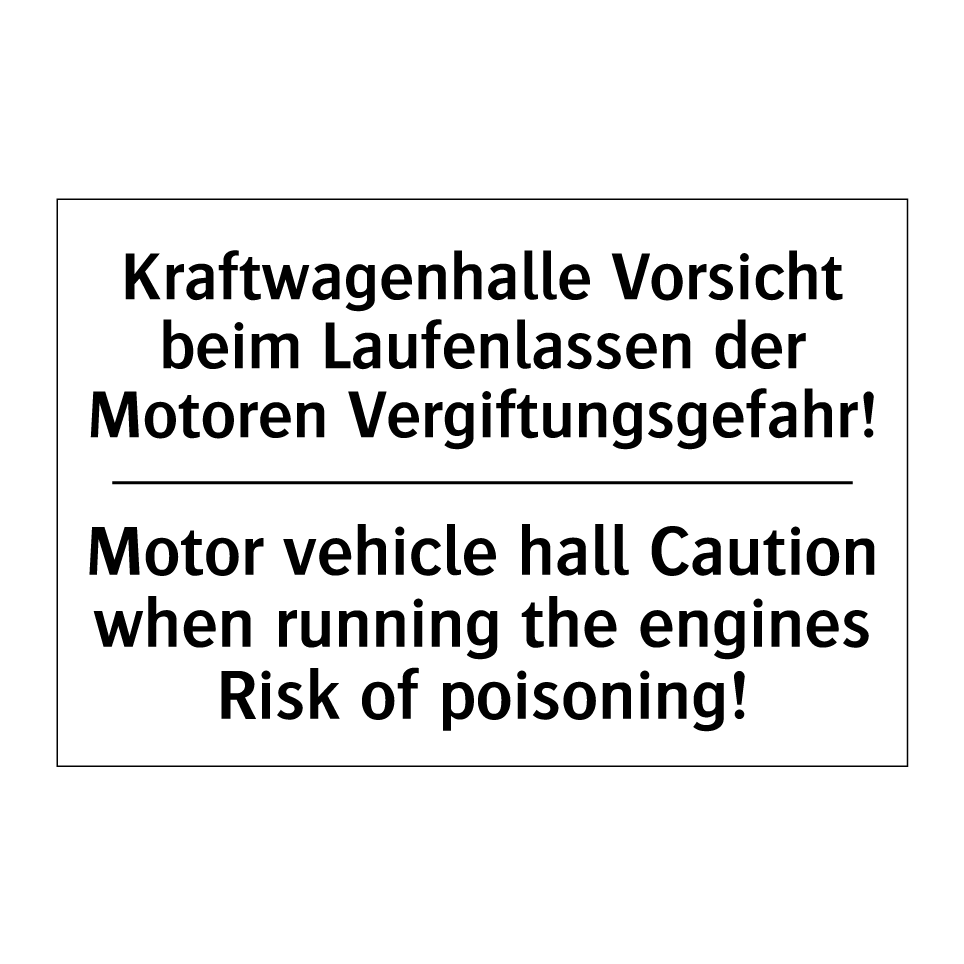 Kraftwagenhalle Vorsicht beim /.../ - Motor vehicle hall Caution when /.../