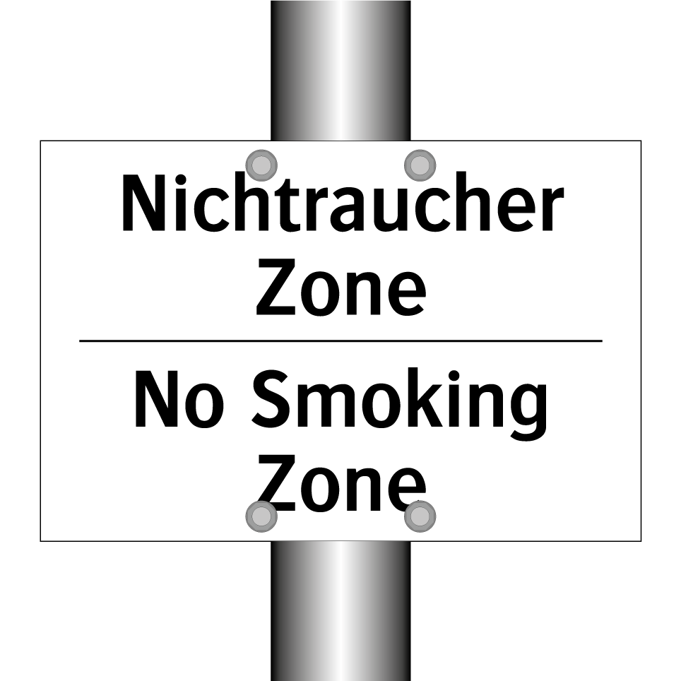 Nichtraucher Zone - No Smoking Zone