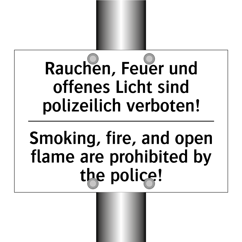 Rauchen, Feuer und offenes Licht /.../ - Smoking, fire, and open flame /.../