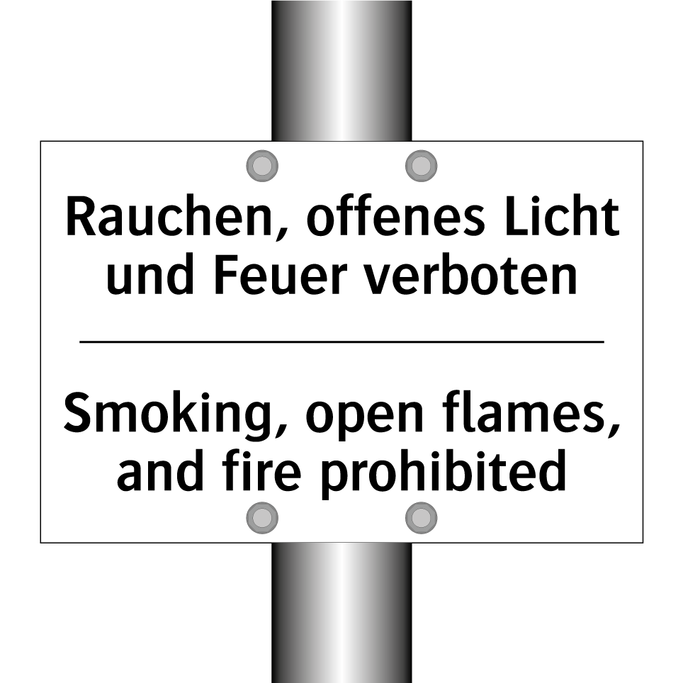 Rauchen, offenes Licht und Feuer /.../ - Smoking, open flames, and fire /.../