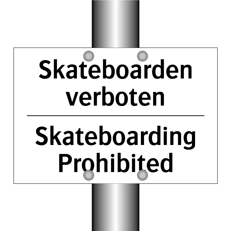 Skateboarden verboten - Skateboarding Prohibited
