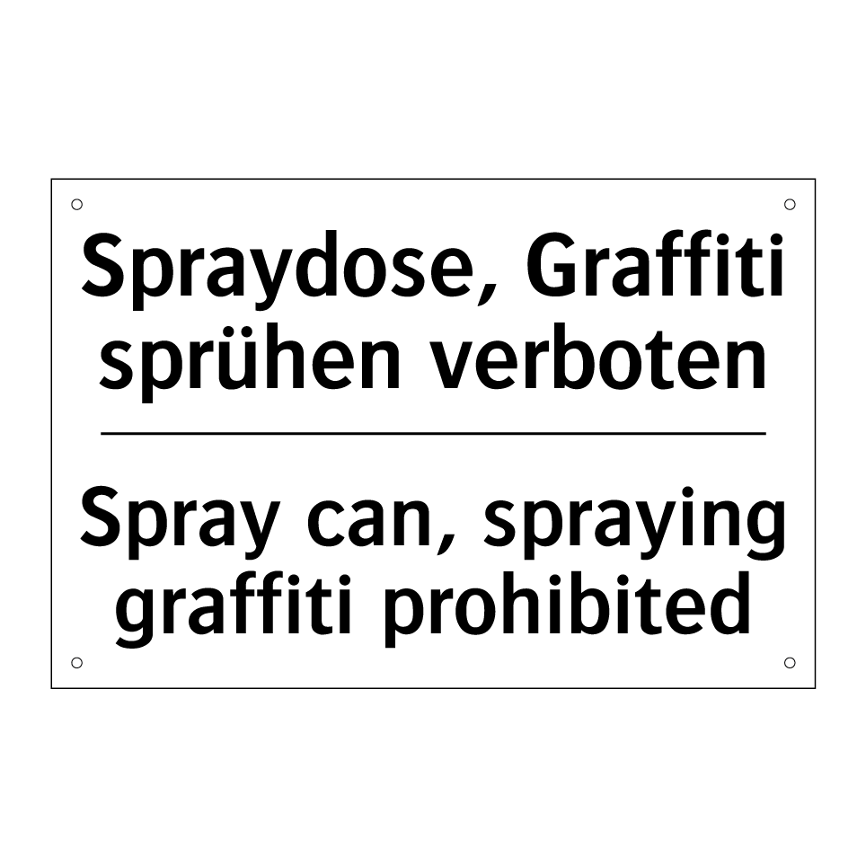 Spraydose, Graffiti sprühen verboten/.../ - Spray can, spraying graffiti prohibited/.../