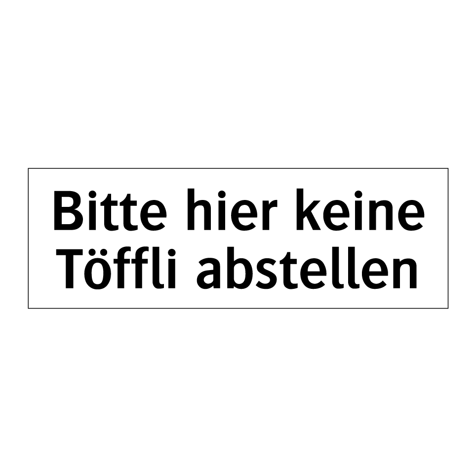 Bitte hier keine Töffli abstellen