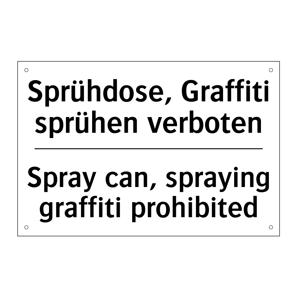 Sprühdose, Graffiti sprühen verboten/.../ - Spray can, spraying graffiti prohibited/.../