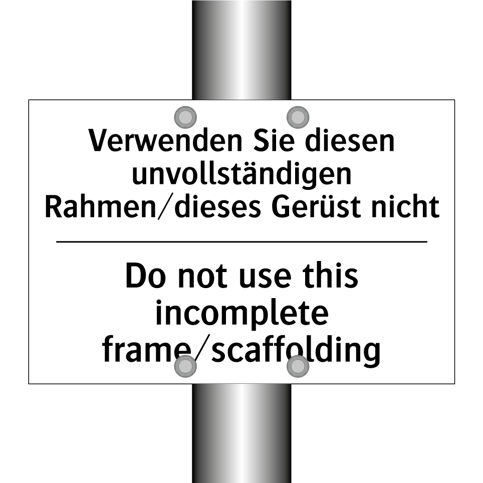 Verwenden Sie diesen unvollständigen /.../ - Do not use this incomplete frame/scaffolding/.../