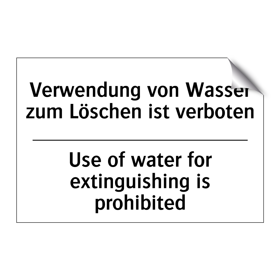 Verwendung von Wasser zum Löschen /.../ - Use of water for extinguishing /.../