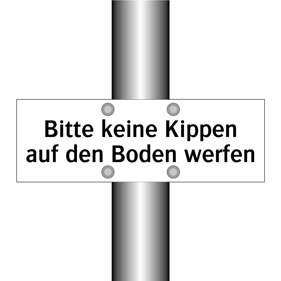 Bitte keine Kippen auf den Boden werfen