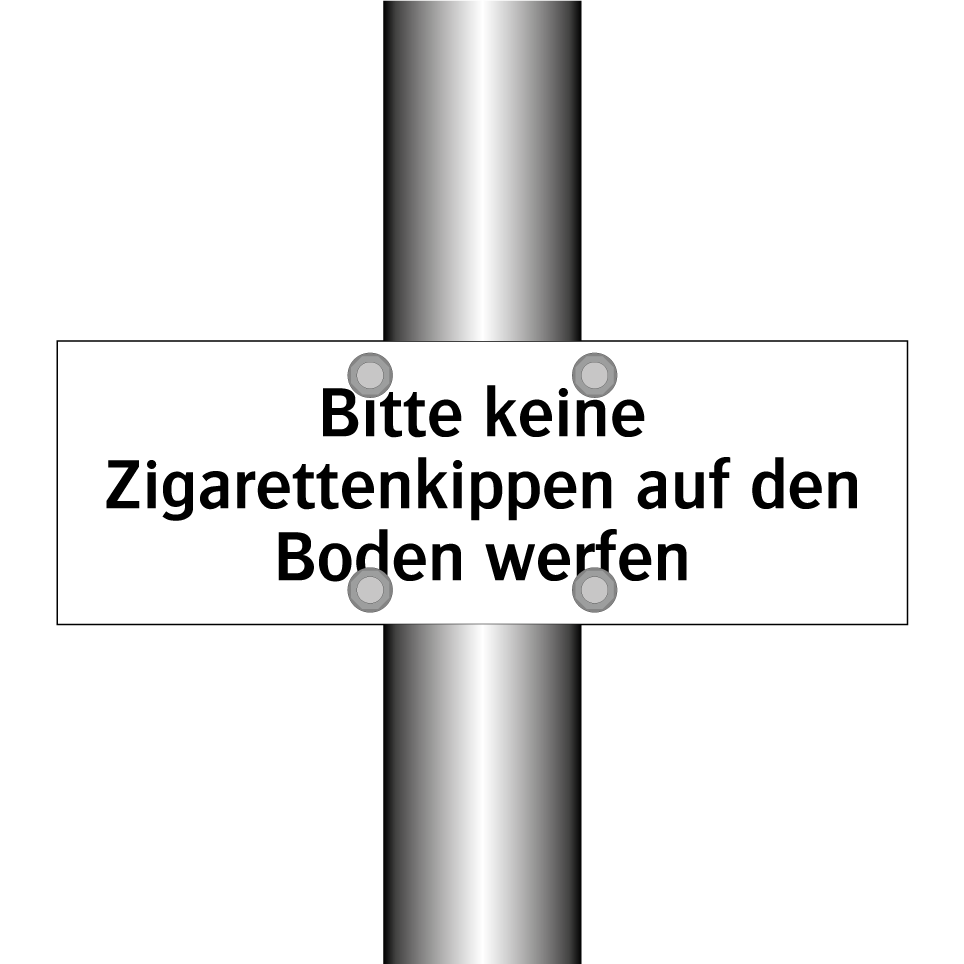 Bitte keine Zigarettenkippen auf den Boden werfen