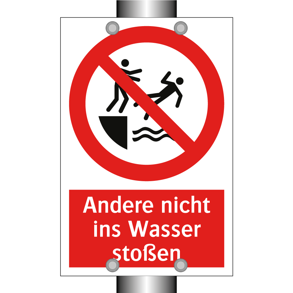 Andere nicht ins Wasser stoßen