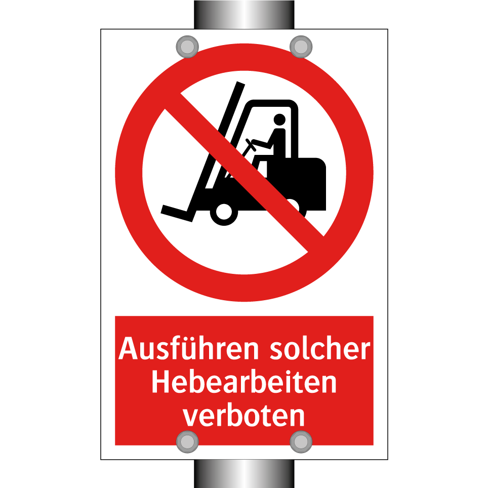 Ausführen solcher Hebearbeiten verboten